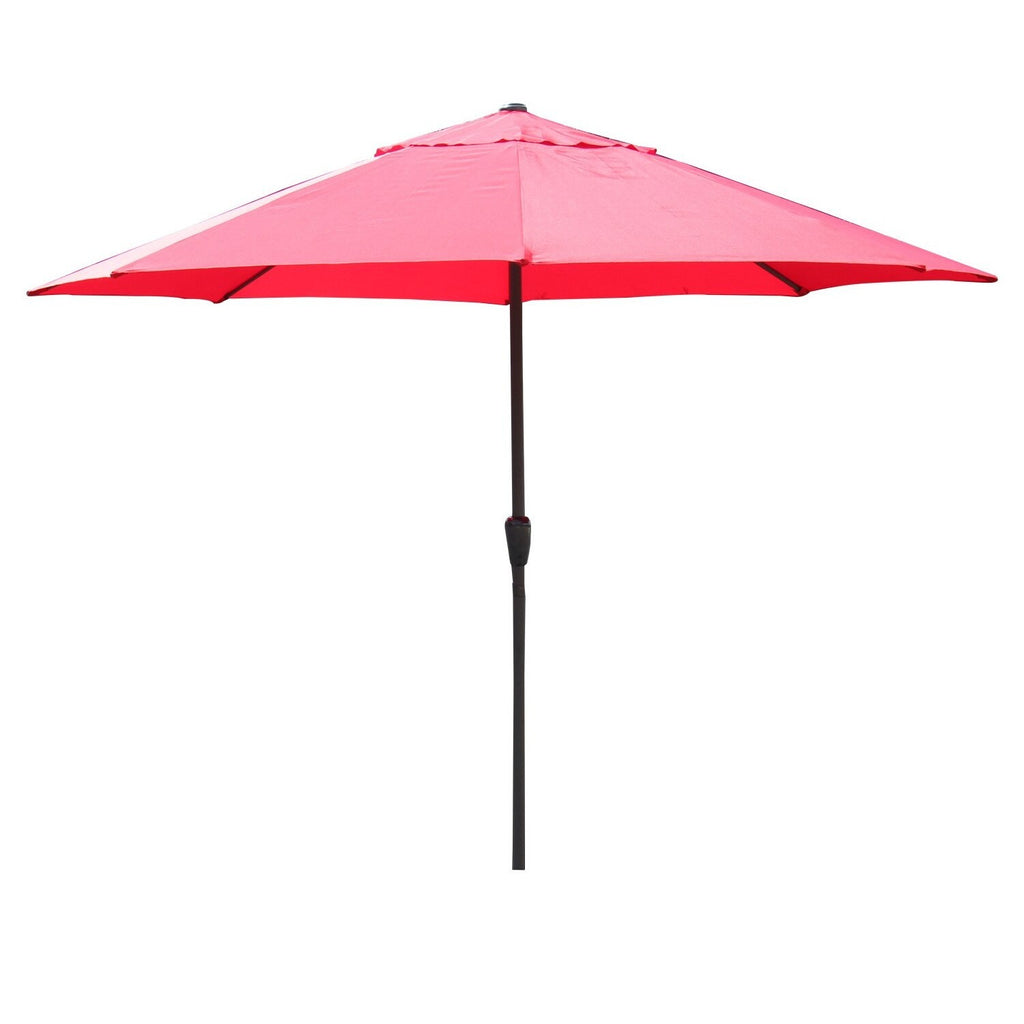 Umbrela rotunda de soare Flippy pentru terasa, diametru 2.70 m, manivela, rosu-2