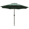 Umbrela Rotunda de Soare pentru Terasa sau Gradina, Flippy, Diametru 2.70 m, Inaltime 2.80 m, 9 Brate, Manivela, Diametru Tija 35 mm, Inclinare, Verde-0