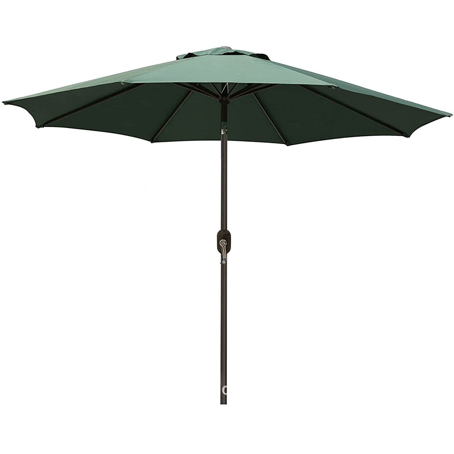 Umbrela Rotunda de Soare pentru Terasa sau Gradina, Flippy, Diametru 2.70 m, Inaltime 2.80 m, 9 Brate, Manivela, Diametru Tija 35 mm, Inclinare, Verde-0