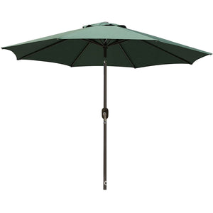 Umbrela Rotunda de Soare pentru Terasa sau Gradina, Flippy, Diametru 2.70 m, Inaltime 2.80 m, 9 Brate, Manivela, Diametru Tija 35 mm, Inclinare, Verde-0