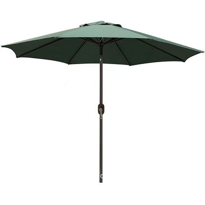 Umbrela Rotunda de Soare pentru Terasa sau Gradina, Flippy, Diametru 2.70 m, Inaltime 2.80 m, 9 Brate, Manivela, Diametru Tija 35 mm, Inclinare, Verde-0
