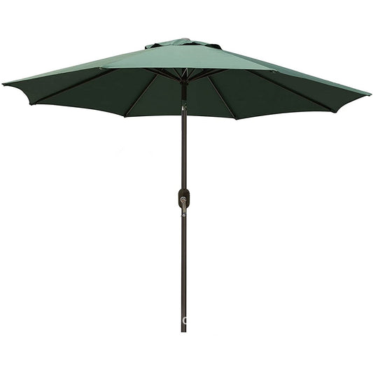 Umbrela Rotunda de Soare pentru Terasa sau Gradina, Flippy, Diametru 2.70 m, Inaltime 2.80 m, 9 Brate, Manivela, Diametru Tija 35 mm, Inclinare, Verde-0