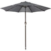 Umbrela Terasa/Gradina Flippy , Inaltime 2,5 m, Diametru 2.30 m, Manivela/Inclinare, Gri-0