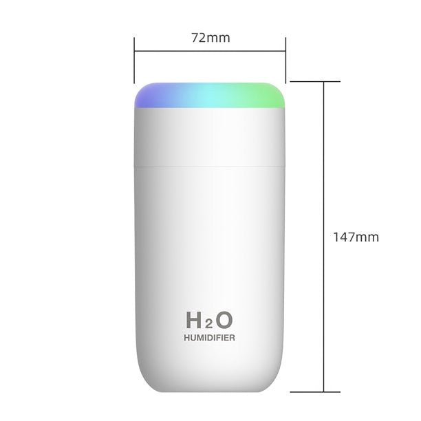 Umidificator, H2O, cu difuzor de aroma, Culori random-3