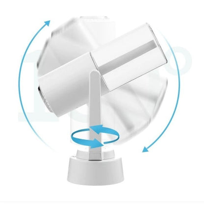 Umidificator si Purificator aer ultrasonic portabil, rezervor 200ml, cu ioni negativi, LED 7 culori, rotatie 360 grade, Alb-4