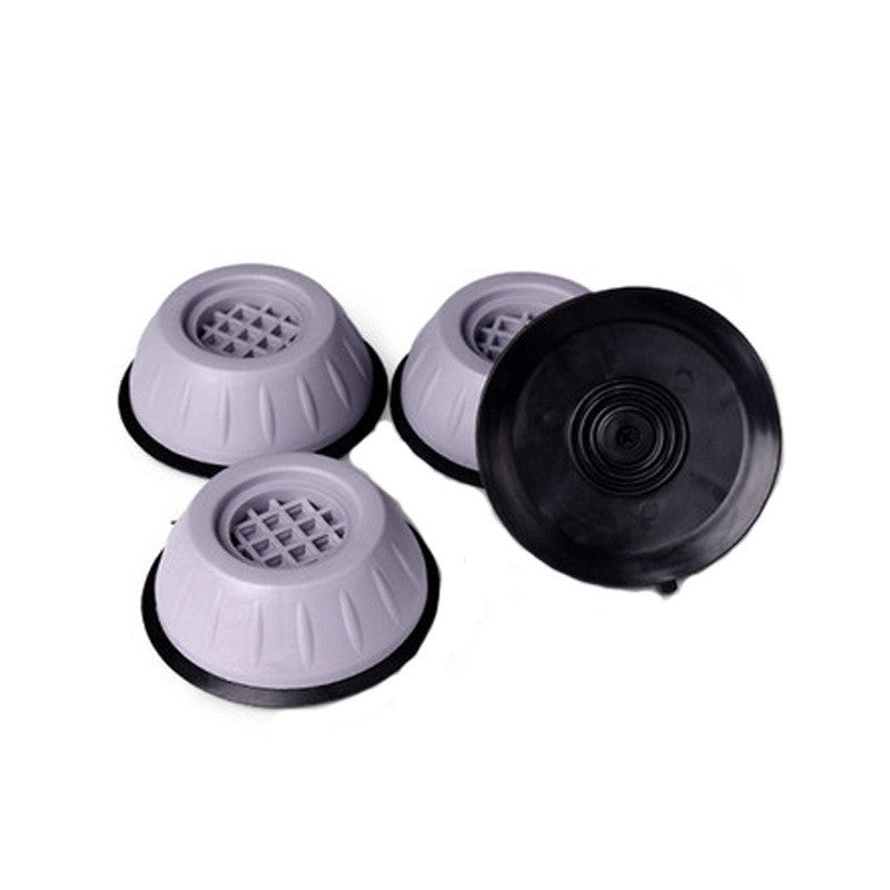 Set 4 Picioruse Antivibratii, Flippy, 9 cm, Gri, cu Ventuza Cauciuc, Instalare Rapida, pentru Masina de Spalat, Uscator sau Frigider-0