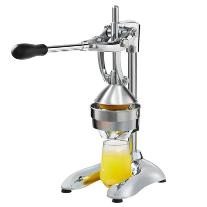 Storcător Manual Profesional de Fructe și Citrice din Oțel Inoxidabil și Zinc – Argintiu