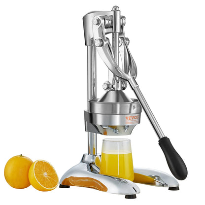 Storcător Manual Profesional de Fructe și Citrice din Oțel Inoxidabil și Zinc – Argintiu