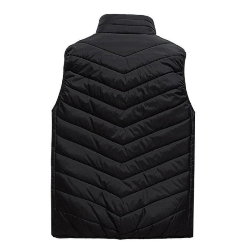 Vestă Unisex Incălzită, Flippy, din Bumbac, cu 4 zone de Incălzire, Toamnă-Iarnă, Incărcare USB, Neagră, Marimea S-1