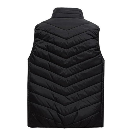 Vestă Unisex Incălzită, Flippy, din Bumbac, cu 4 zone de Incălzire, Toamnă-Iarnă, Incărcare USB, Neagră, Marimea S-1