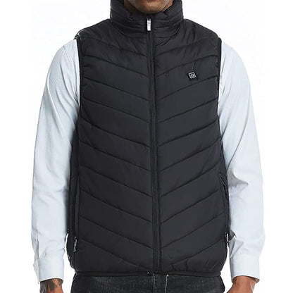Vestă Unisex Incălzită, Flippy, din Bumbac, cu 4 zone de Incălzire, Toamnă-Iarnă, Incărcare USB, Neagră, Marimea S-3