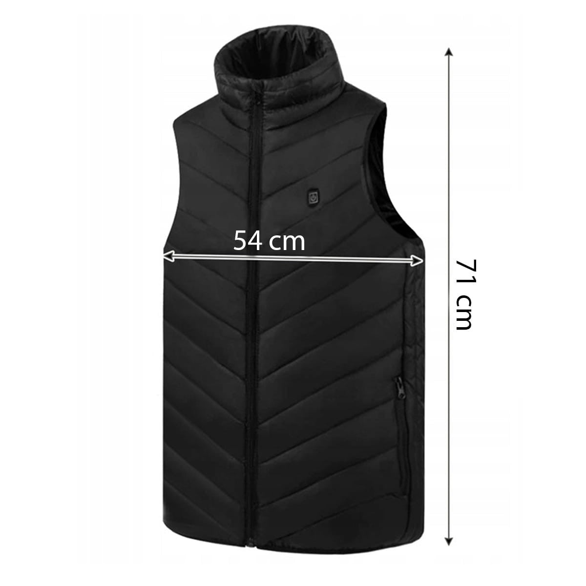 Vestă Unisex Incălzită, Flippy, din Bumbac, cu 4 zone de Incălzire, Toamnă-Iarnă, Incărcare USB, Neagră, Marimea S-6