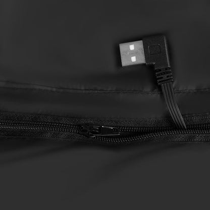 Vestă Unisex Incălzită, Flippy, din Bumbac, cu 4 zone de Incălzire, Toamnă-Iarnă, Incărcare USB, Neagră, Marimea S-7