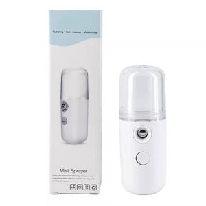 Spray de Hidratare Facială cu Tehnologie Nano, Flippy, Hidratare, Igienizare, Abur Rece, Încărcare USB, Capacitate 30 mL, 10cm, Alb-0