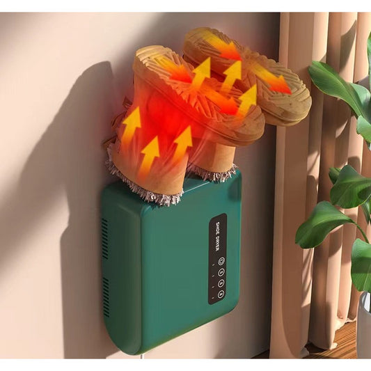 Uscator de Pantofi, Flippy, Functie de Uscare, Dezinfectie, Dezodorizare, Montaj pe Perete fara Perforare, din PVC, Silentios, Timer, Verde-1