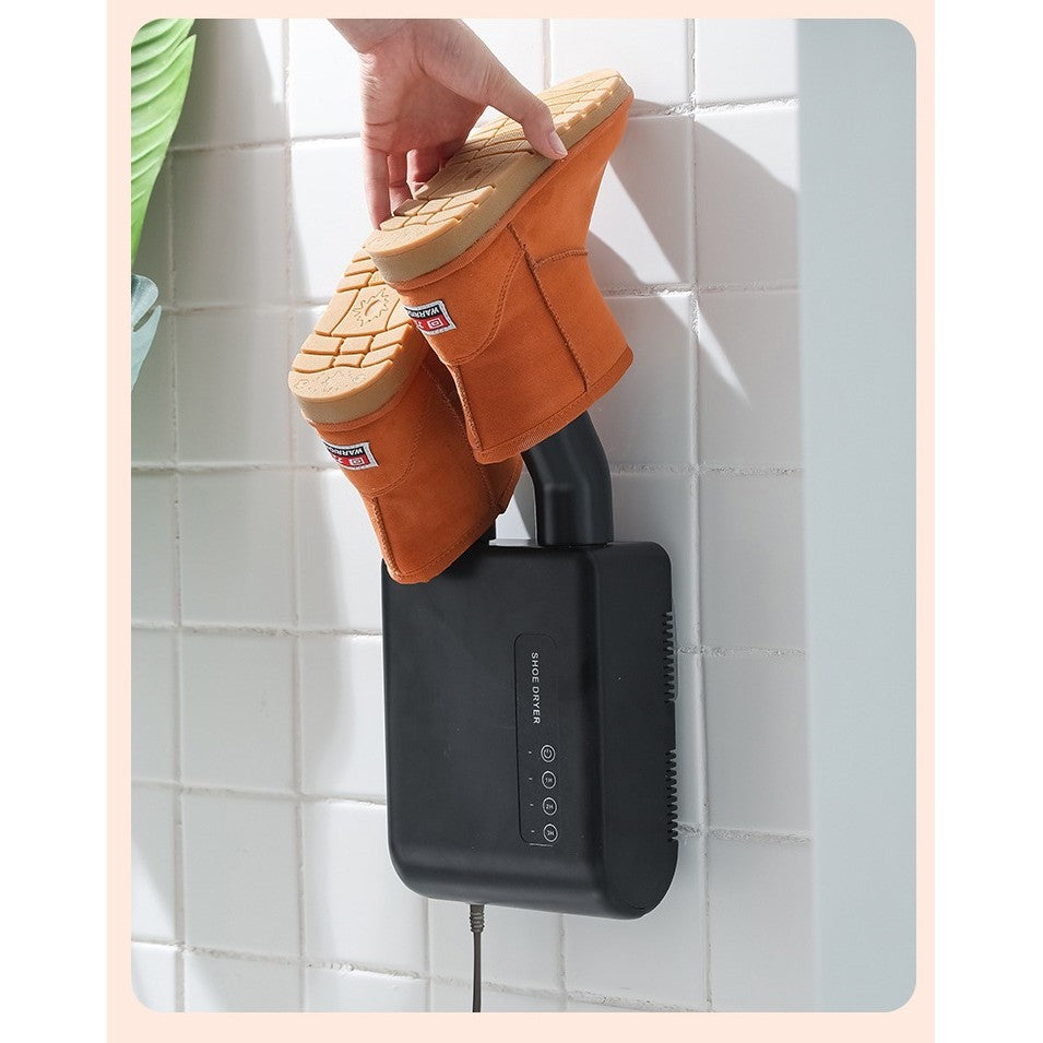 Uscator de Pantofi, Flippy, Functie de Uscare, Dezinfectie, Dezodorizare, Montaj pe Perete fara Perforare, din PVC, Silentios, Timer, Negru-5