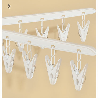 Uscator de Rufe Vertical, Flippy, 2 Niveluri, Pliabil, din ABS+PP+Otel Inoxidabil, Rotire 360 Grade, 130 x 75 cm, Alb-9