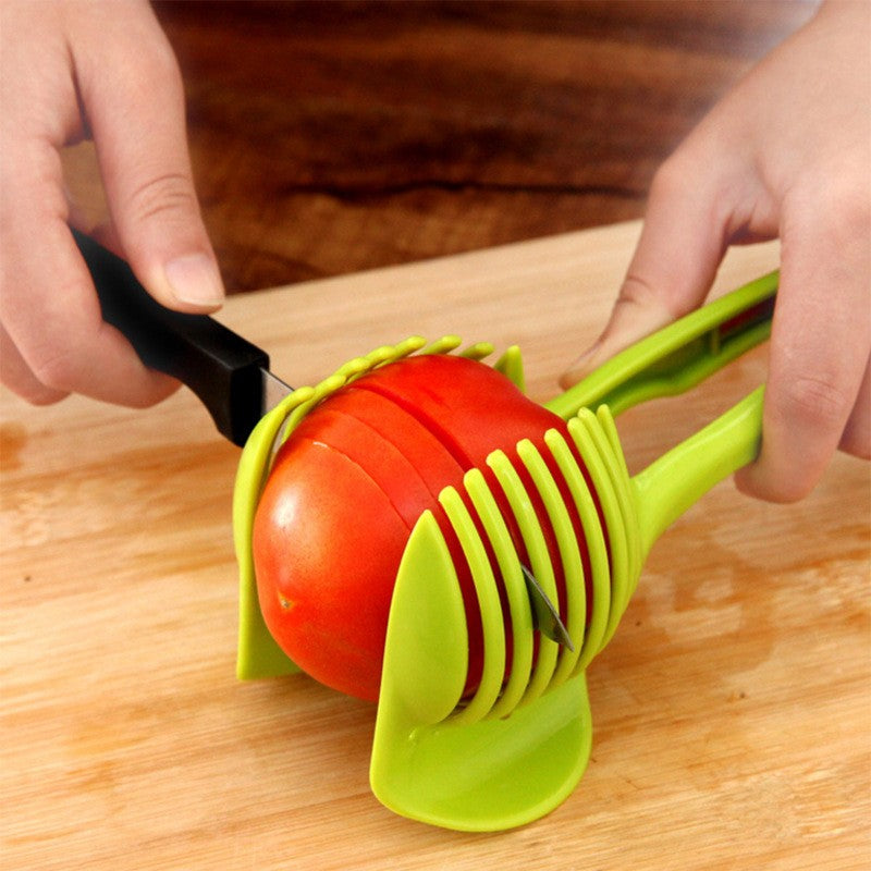 Ustenisla de bucatarie tip cleste pentru feliat fructe si legume Flippy, material ABS, 8 x 18.5 cm, verde-4