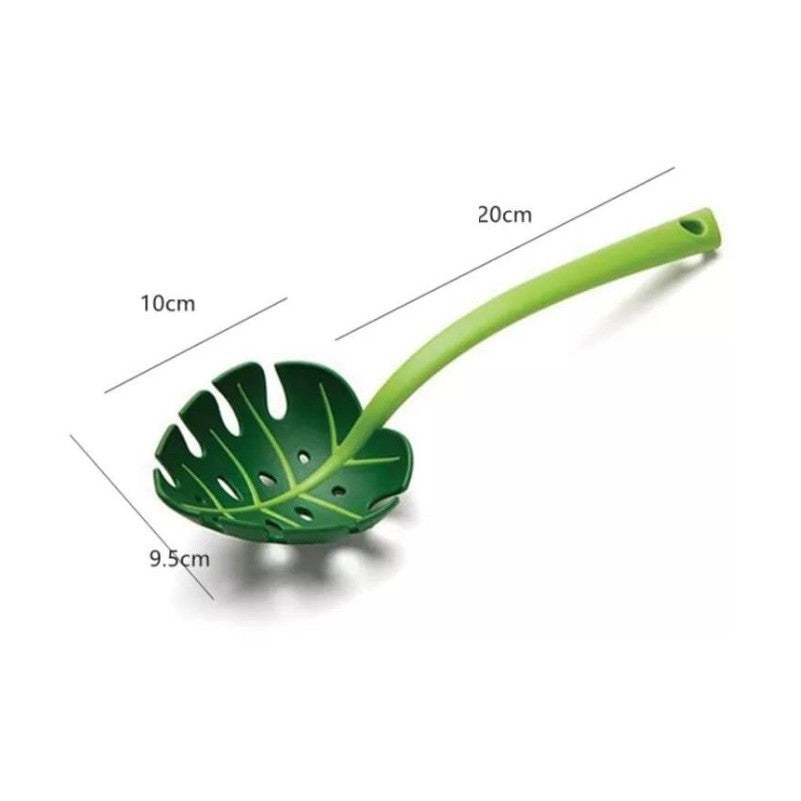Ustensila bucatarie universala tip frunza, material ABS, creativa, design unic si modern, 30x9.5 cm, verde-1