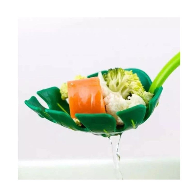 Ustensila bucatarie universala tip frunza, material ABS, creativa, design unic si modern, 30x9.5 cm, verde-2