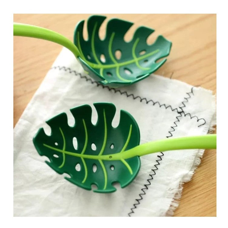 Ustensila bucatarie universala tip frunza, material ABS, creativa, design unic si modern, 30x9.5 cm, verde-3