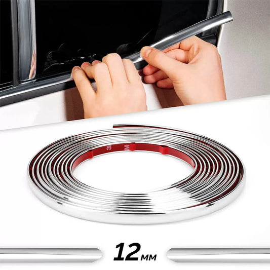 Rola Ornament autoadeziv, 12mm x 15m, culoare Crom SILVER-0