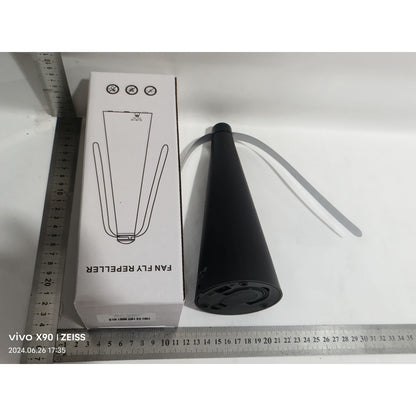 Ventilator Exterior, Flippy, Repelent pentru Muste/Tantari, Cablu USB, Slot Baterii, 9 x 9 x 20 cm, Negru-9
