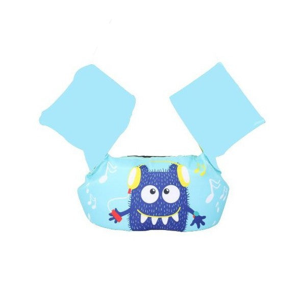 Vesta de salvare pentru copii cu aripioare de inot, Flippy, Albastru, Model monstru-0