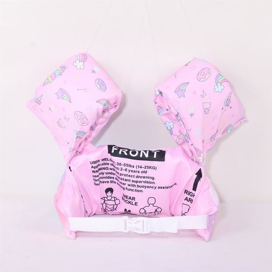 Vesta de salvare pentru copii cu aripioare de inot, Flippy, Mov, Model unicorn-1