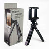 Mini Trepied cu suport pentru telefon / aparat foto / GoPro + selfie stick, negru