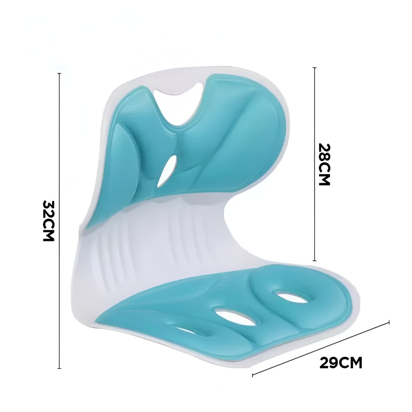 Suport pentru Scaun, Flippy, pentru Corectarea Posturii, Portabil, Ergonomic, Ameliorare Durere, Respirabil, 32x29x28 cm, Marime S, Verde-2