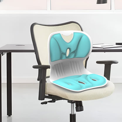 Suport pentru Scaun, Flippy, pentru Corectarea Posturii, Portabil, Ergonomic, Ameliorare Durere, Respirabil, 32x29x28 cm, Marime S, Verde-4