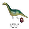 Balon din Folie Metalizata, Flippy, Figurina Animata, Model Dinozaur cu Ou, 113x49 cm, Ambalaj Individual, Pai Inclus, Umflare cu Aer sau Heliu, Verde-Maro-0