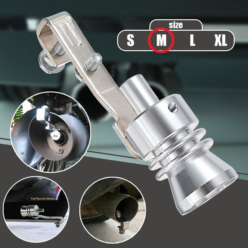 Fluier din aluminiu pentru toba marime M, compatibil cu motoare intre 1600 - 2000 cc-0