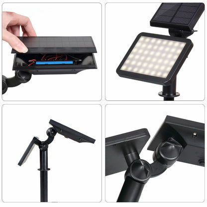 Lampa solara pentru terasa/gradina 48 de LED-uri Flippy, cu 2 moduri de fixare, senzor de lumina, IP44, material ABS, 5W, 80 lm, 26.5 cm x 14 cm, Alb Rece-6