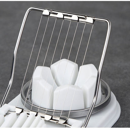 Feliator multifunctional Flippy pentru oua, mozzarela, fructe, 2 forme de feliere, agatatoare, 20 cm, Alb-3