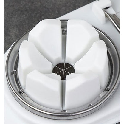 Feliator multifunctional Flippy pentru oua, mozzarela, fructe, 2 forme de feliere, agatatoare, 20 cm, Alb-4