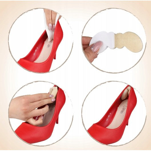 Set 2 Branturi cu Pernute pentru Calcai, Flippy, Suport Interior pentru Incaltaminte, Marime Universala, Aderent pe Piele, Crem-9