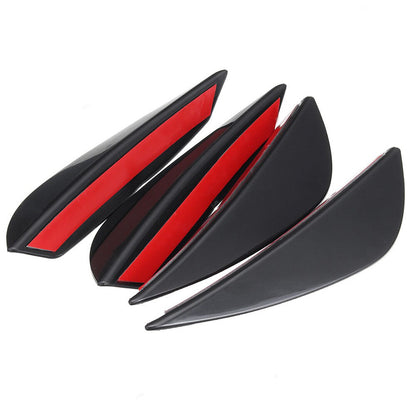 Set 4 buc. aripioare ornamentale bara tuning, culoare neagra-2