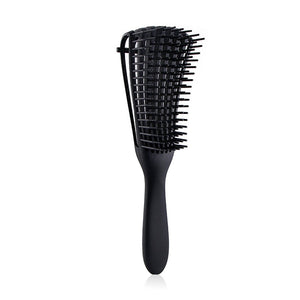 Perie flexibila pentru descalcire par cret umed si uscat, Flippy, Negru-0