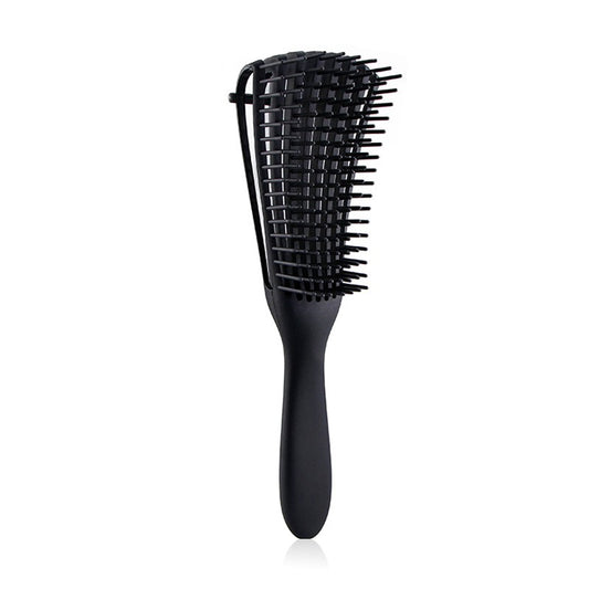 Perie flexibila pentru descalcire par cret umed si uscat, Flippy, Negru-0