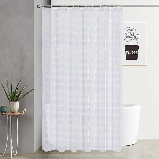 Perdea de dus semitransparenta din PEVA, dimensiune 180 x 180 cm-0