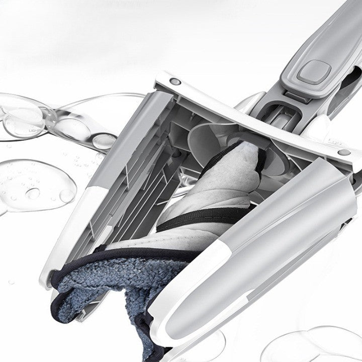 Mop Plat, Flippy, cu Sistem de Stoarcere, 2 Lavete Incluse, Lungime Telescopica 140 cm, Argintiu-3
