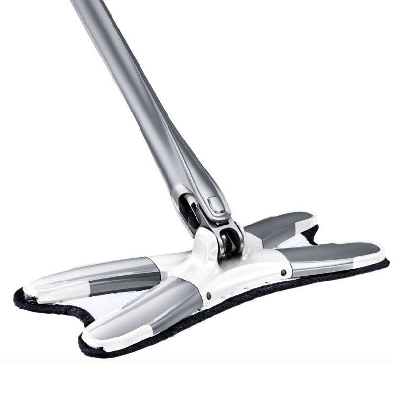 Mop Plat, Flippy, cu Sistem de Stoarcere, 2 Lavete Incluse, Lungime Telescopica 140 cm, Argintiu-0
