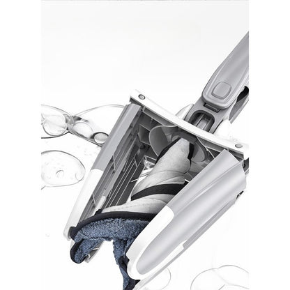Mop Plat, Flippy, cu Sistem de Stoarcere, 4 Lavete Incluse, Lungime Telescopica 140 cm, Argintiu-5
