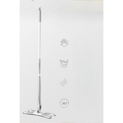 Mop Plat, Flippy, cu Sistem de Stoarcere, 4 Lavete Incluse, Lungime Telescopica 140 cm, Argintiu-6