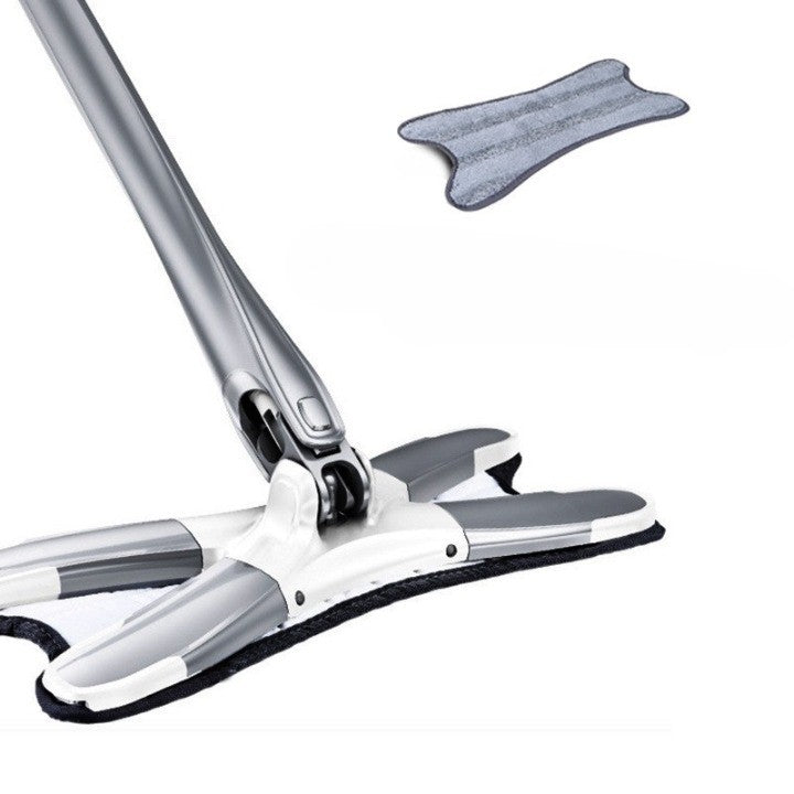 Mop Plat, Flippy, cu Sistem de Stoarcere, 4 Lavete Incluse, Lungime Telescopica 140 cm, Argintiu-0