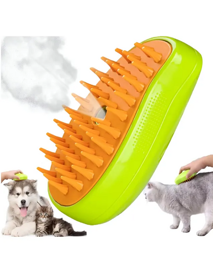 Set Pet Cleaner – Fur Wizard + Perie 3 în 1 cu Aburi pentru Animale de Companie