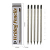 Set 12 Creioane Negre, Flippy, HB, pentru Scoala, cu Radiera, Model Gri, 19 cm-0