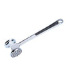 Ciocan pentru snitele si carne Flippy, din aliaj de zinc, maner antialunecare, doua capete, 22 cm, argintiu-0